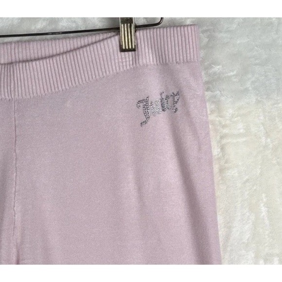 Juicy Couture Pink Knit Sweater Hoodie & Pants Set Outfit Sz XL Lounge Y2k 90's - Picture 10 of 15
